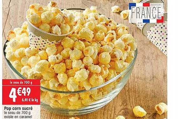 pop corn sucré