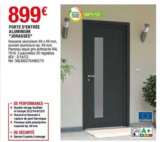 porte d'entrée aluminium "jorasses"