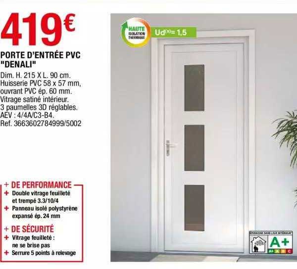 porte d'entrée pvc "denili