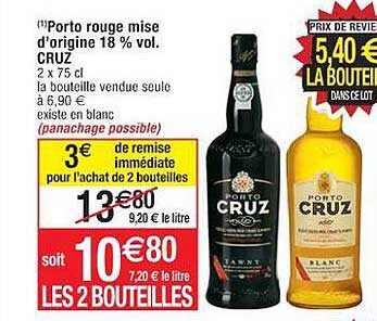 porto rouge mise d'origine 18% vol. cruz