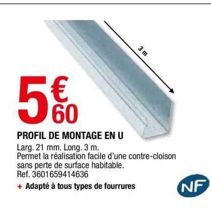 profil de montage en u