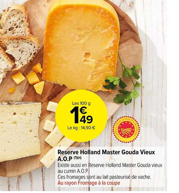 réserve holland master gouda vieux a.o.p.