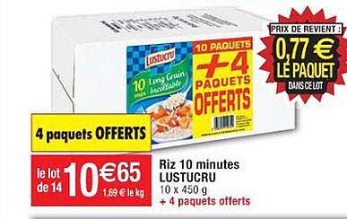 riz 10 minutes lustucru