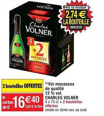 vin mousseux de qualité 12% vol. charles volner