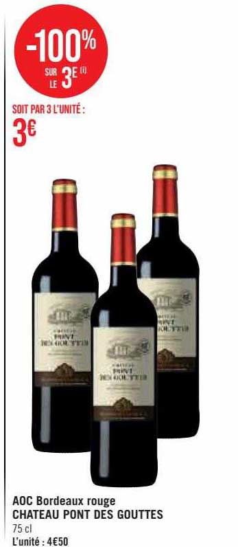 aoc bordeaux rouge château pont des gouttes