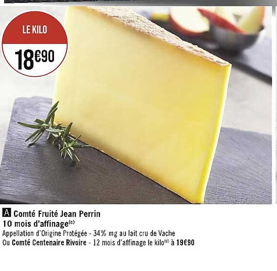 comté fruité jean perrin 10 mois d'affinage