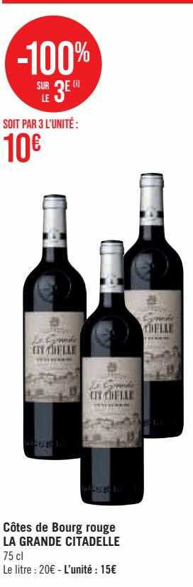 côtes de bourg rouge la grande citadelle