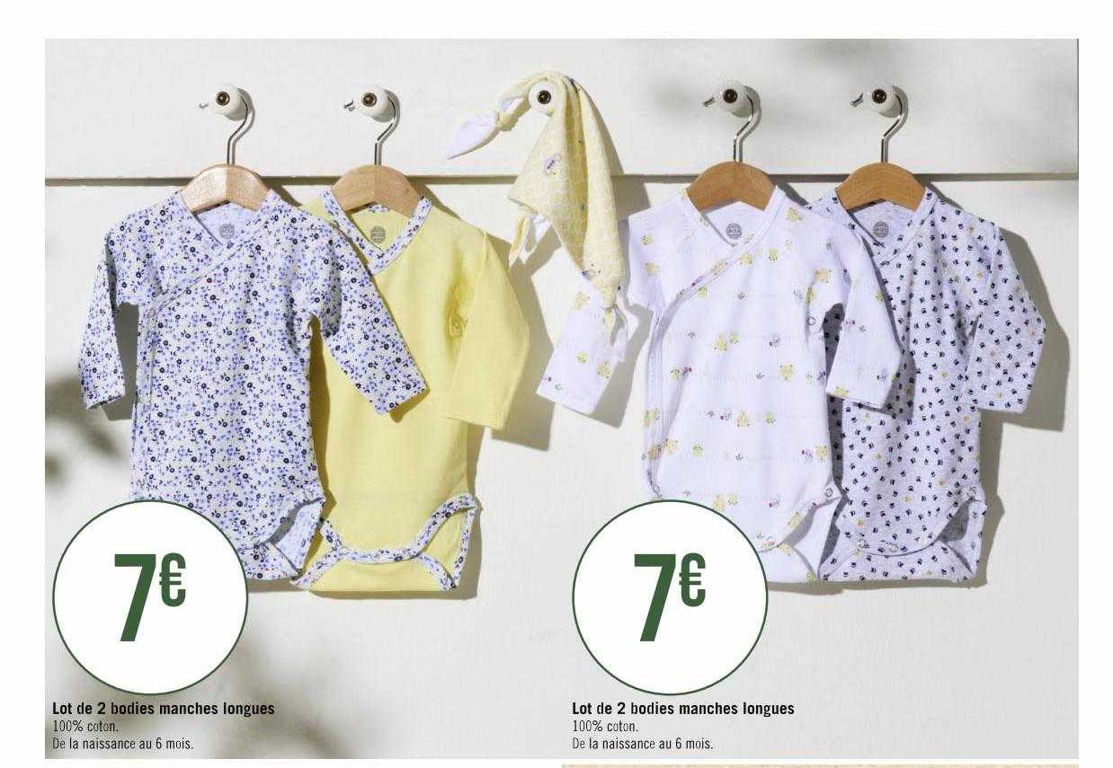 lot de 2 bodies manches longues