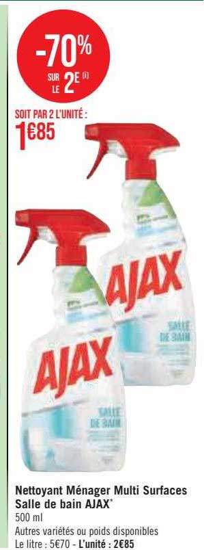 Nettoyant Ménager Multi Surfaces Salle De Bain Ajax