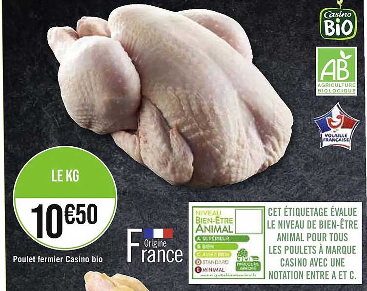 Poulet Fermier Casino Bio