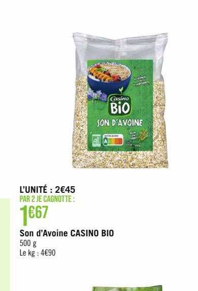 soin d'avoine casino bio