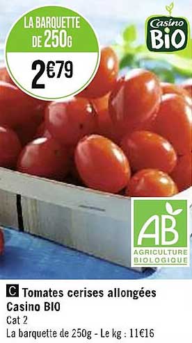 Tomates Cerises Allongées Casino Bio