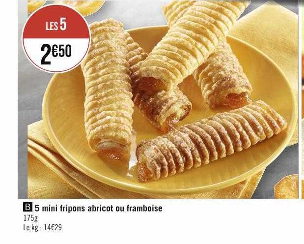 5 Mini Fripons Abricot Ou Framboise