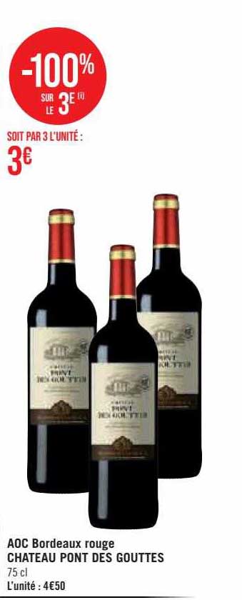 aoc bordeaux rouge château pont des gouttes
