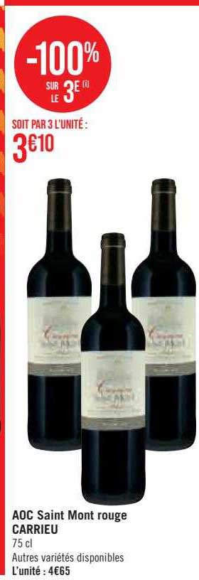 aoc saint mont rouge carrieu