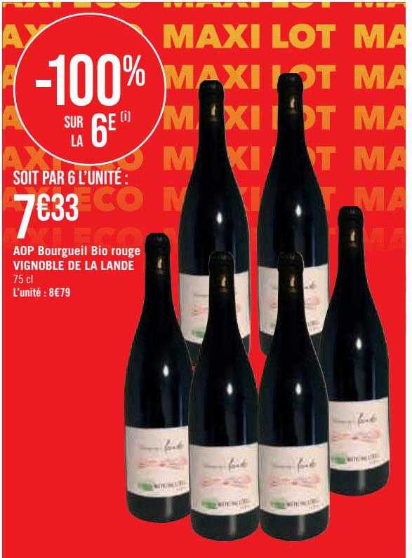 Aop Bourgueil Bio Rouge Vignoble De La Lande