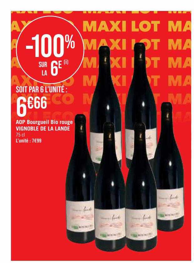 aop bourgueil bio rouge vignoble de la lande