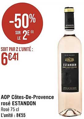 aop côtes-de-provence rosé estandon