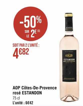 aop côtes-de-provence rosé estandon