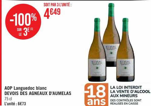 aop languedoc blanc devois des agneaux d'aumelas