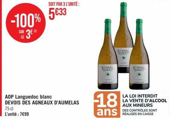 aop languedoc blanc devois des agneaux d'aumelas