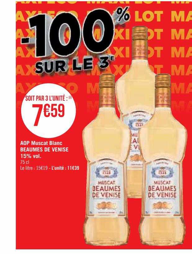aop muscat blanc beaumes de venise 15% vol.