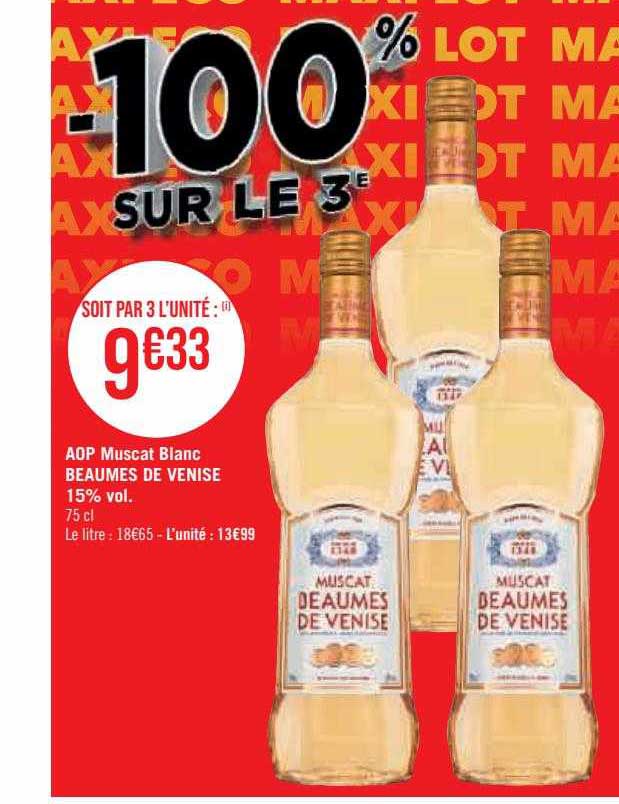 aop muscat blanc beaumes de venise 15% vol.