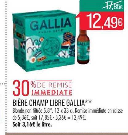bière champ libre gallia