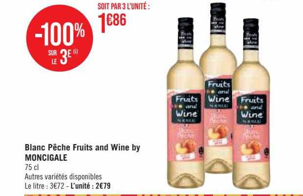 blanc pêche fruits and wine by moncigale