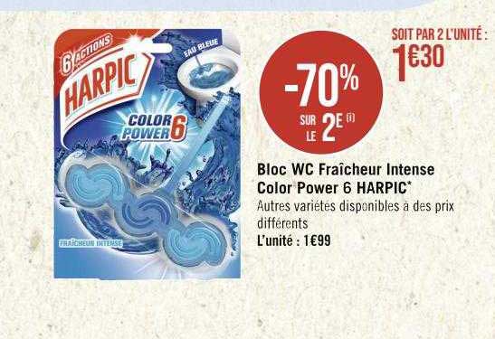 Bloc Wc Fraîcheur Intense Color Power 6 Harpic