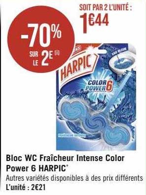 Bloc Wc Fraîcheur Intense Color Power 6 Harpic