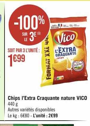 Chips L'extra Craquante Nature Vico
