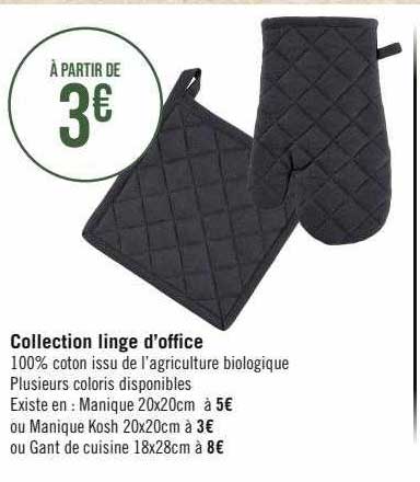 collection linge d'office