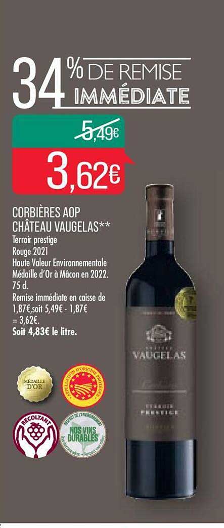 corbières aop château vaugelas