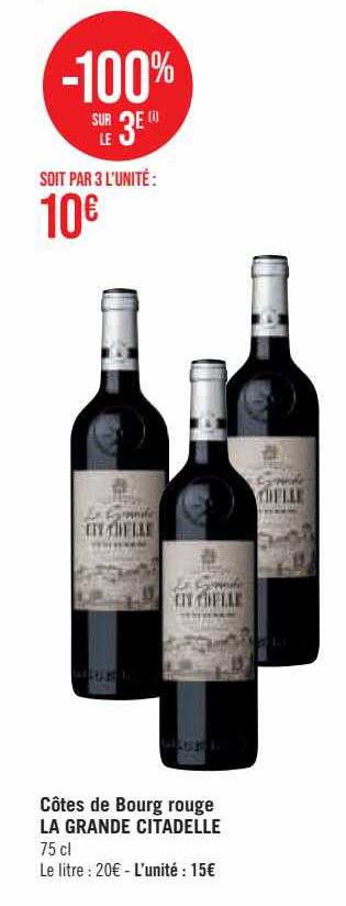 côtes de bourg rouge la grande citadelle