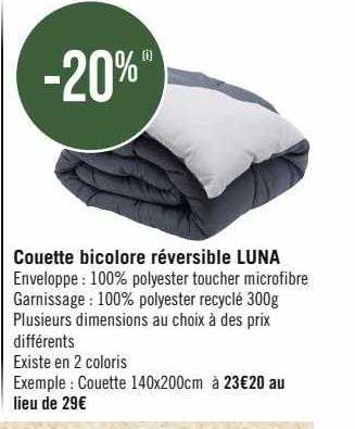 Couette Bicolore Réversible Luna