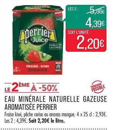 Eau Minérale Naturelles Gazeuse Aromatisée Perrier