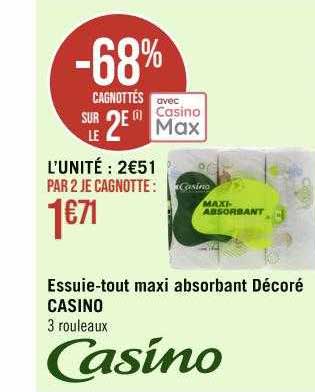 essuie-tout maxi absorbant décoré casino