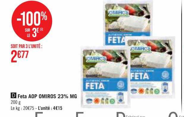 Feta Aop Omiros 23% Mg