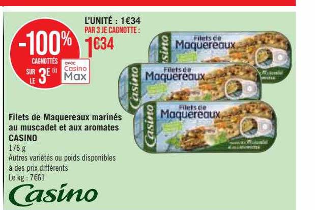 Filets De Maquereaux Marinés Au Muscadet Et Aux Aromates Casino