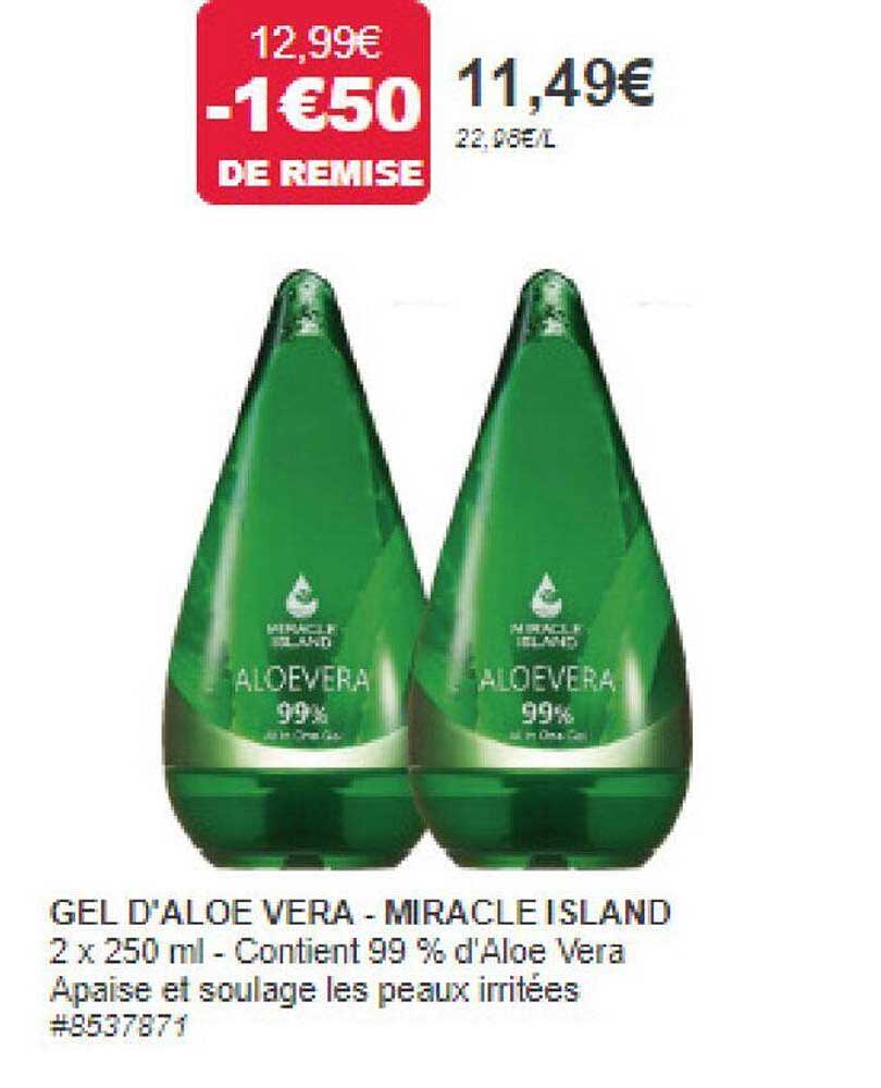 gel d'aloe vera - miracle island