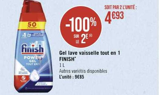 gel lave vaisselle tout en 1 finish