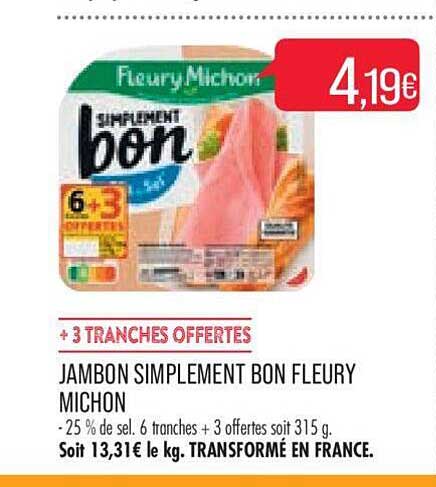 jambon simplement bon fleury michon