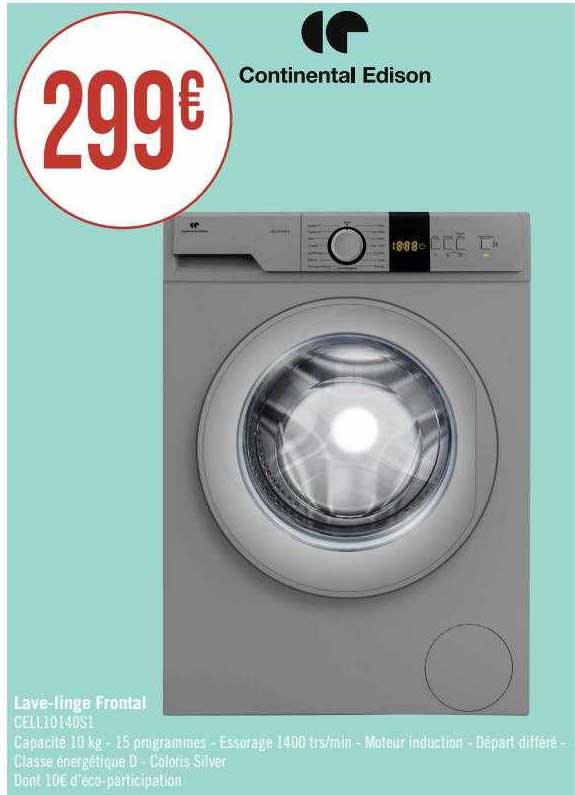 lave-linge frontal continental edison