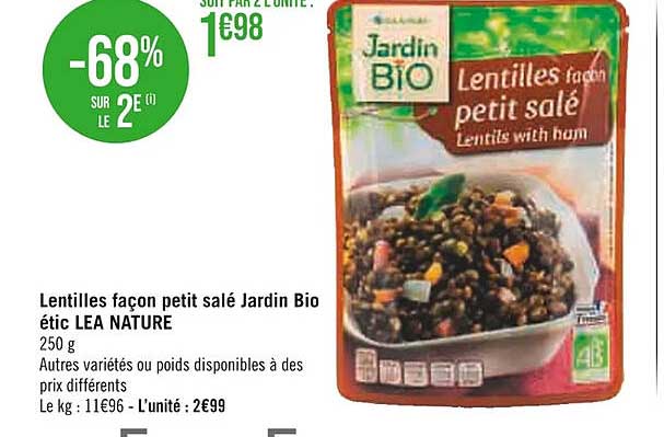 lentilles façon petit salé jardin bio étic léa nature