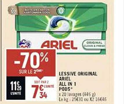 lessive original ariel all in 1 pods