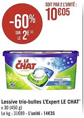 Lessive Trio-bulles L'expert Le Chat
