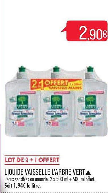 liquide vaisselle l'arbre vert