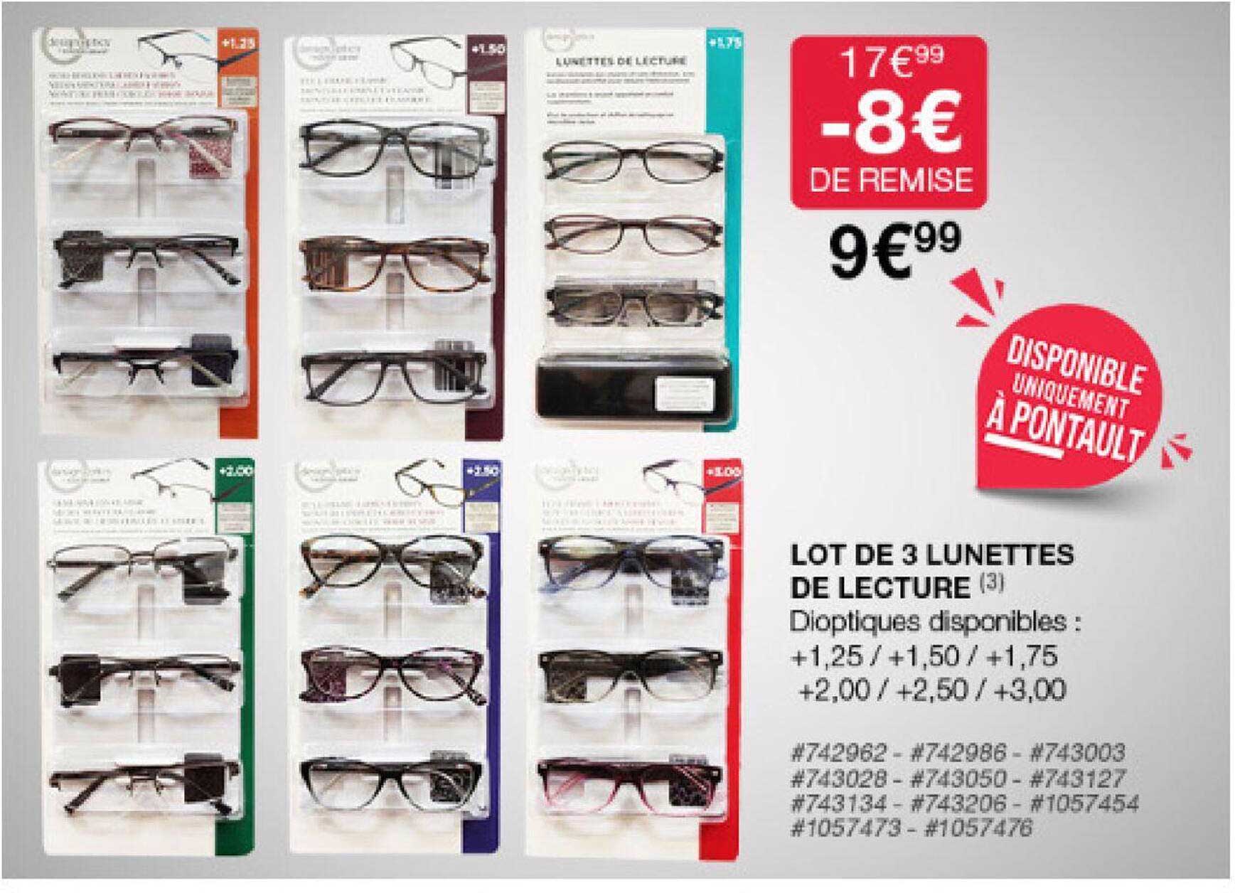 Lot De 3 Lunettes De Lecture