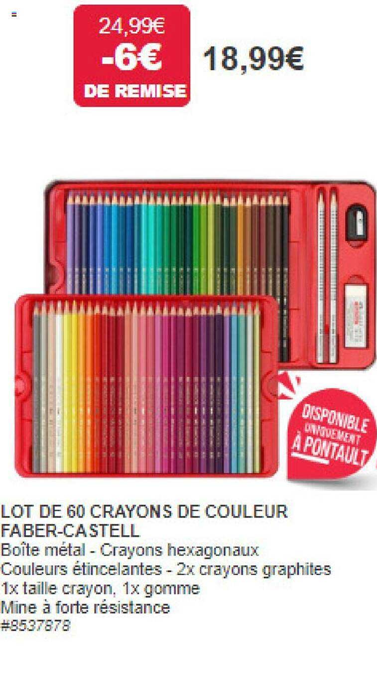 lot de 60 crayons de couleur faber-castell